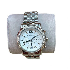 Michael Kors Women’s Watch 5981 Silver Stainless Steel Crystals Christmas Gift